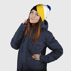 Шапка с помпоном Сокрушу пред ним врагов его большая хризма, цвет: 3D-тёмно-синий — фото 2