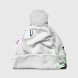 Шапка с помпоном Vrising глитч краски, цвет: 3D-белый