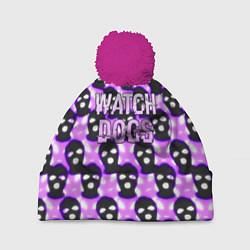 Шапка с помпоном Watch dogs hacker, цвет: 3D-малиновый