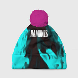 Шапка с помпоном Ramones fire rose, цвет: 3D-малиновый