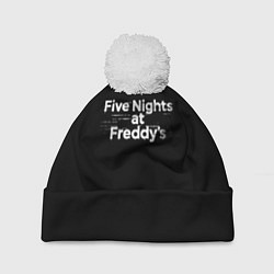 Шапка с помпоном Friday Night Funkin logo, цвет: 3D-белый