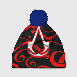 Шапка с помпоном Assassins Creed Shadows, цвет: 3D-тёмно-синий