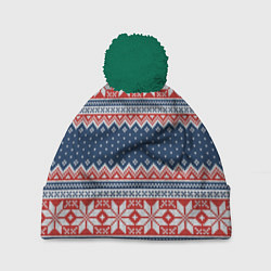 Шапка c помпоном Knitted Pattern