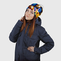 Шапка с помпоном Новогодние украшения, цвет: 3D-белый — фото 2