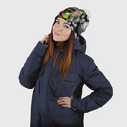 Шапка с помпоном Растения против зомби персонажи, цвет: 3D-белый — фото 2