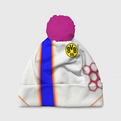 Шапка с помпоном Borussia geometry sport, цвет: 3D-малиновый