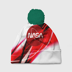 Шапка c помпоном Nasa абстрактные полосы