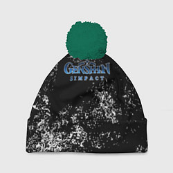 Шапка c помпоном Genshin Impact брызги красок