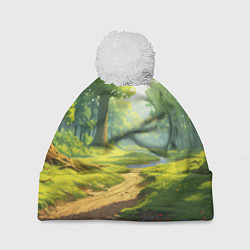 Шапка с помпоном Fabulous forest, цвет: 3D-белый