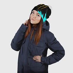 Шапка с помпоном Monster energy краски текстура, цвет: 3D-белый — фото 2