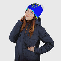 Шапка с помпоном Monster energy краски цветные, цвет: 3D-белый — фото 2