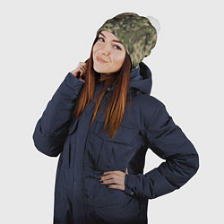 Шапка с помпоном Камуфляж защитный пиксельный, цвет: 3D-белый — фото 2