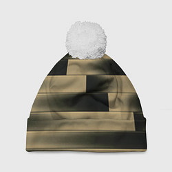 Шапка c помпоном Color yellow square