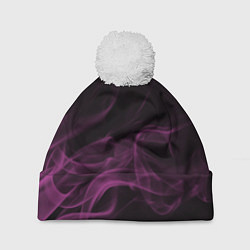 Шапка c помпоном Color smoke pink