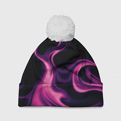 Шапка с помпоном Color pink smoke, цвет: 3D-белый