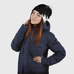 Шапка с помпоном Monster energy fire white, цвет: 3D-белый — фото 2