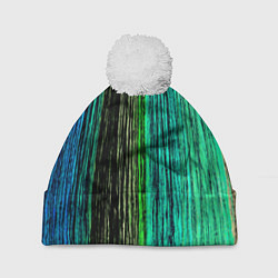 Шапка с помпоном Цветовая палитра, цвет: 3D-белый