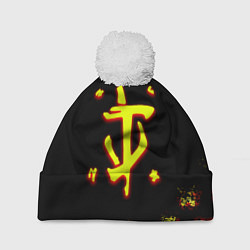 Шапка c помпоном Doom x minecraft