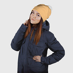 Шапка с помпоном Тельняшка спасателя МЧС, цвет: 3D-белый — фото 2