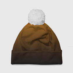 Шапка с помпоном Orange gradient, цвет: 3D-белый