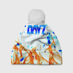 Шапка с помпоном Dayz огненное пламя, цвет: 3D-белый