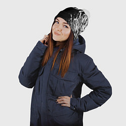 Шапка с помпоном Dayz брызги красок, цвет: 3D-белый — фото 2