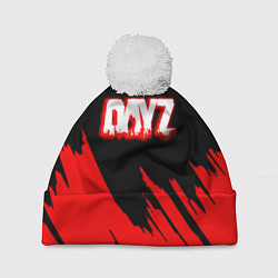 Шапка с помпоном Dayz штрихи красок, цвет: 3D-белый