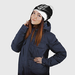 Шапка с помпоном Juventus geometry stripes black, цвет: 3D-белый — фото 2