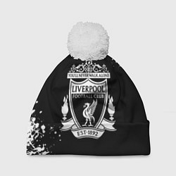 Шапка с помпоном Liverpool белые краски текстура, цвет: 3D-белый
