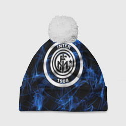 Шапка с помпоном Inter smoke neon, цвет: 3D-белый