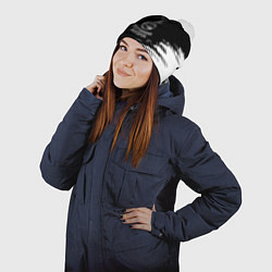 Шапка с помпоном Тоттенхэм краски полосы, цвет: 3D-белый — фото 2