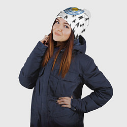 Шапка с помпоном Лестер сити символы митстические, цвет: 3D-белый — фото 2