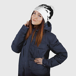 Шапка с помпоном Барселона облака краски, цвет: 3D-белый — фото 2