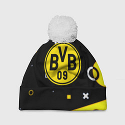 Шапка с помпоном Borussia геометрия текстура, цвет: 3D-белый