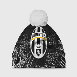 Шапка с помпоном Ювентус белые деревья, цвет: 3D-белый
