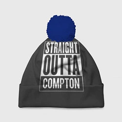 Шапка с помпоном Straight Outta Compton, цвет: 3D-тёмно-синий