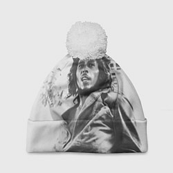 Шапка с помпоном Молодой Боб Марли, цвет: 3D-белый