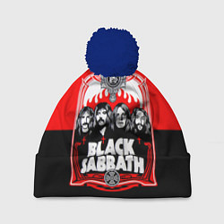 Шапка с помпоном Black Sabbath: Red Sun, цвет: 3D-тёмно-синий