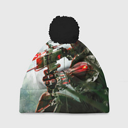 Шапка с помпоном Сrysis, цвет: 3D-черный