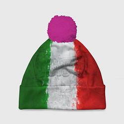 Шапка с помпоном Italian, цвет: 3D-малиновый