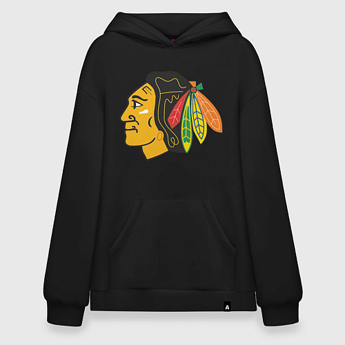 Худи оверсайз Chicago Blackhawks / Черный – фото 1