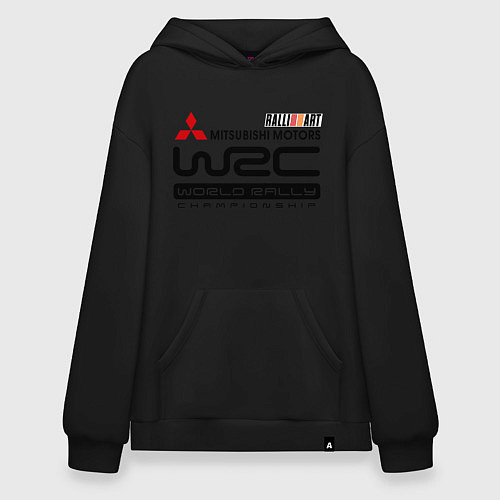 Худи оверсайз Mitsubishi wrc / Черный – фото 1