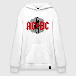 Толстовка-худи оверсайз AC/DC: Angus Young, цвет: белый