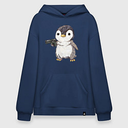 Худи оверсайз Пингвин с пистолетом