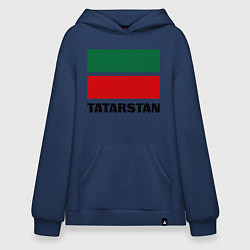 Толстовка-худи оверсайз Флаг Татарстана, цвет: тёмно-синий