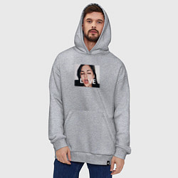Толстовка-худи оверсайз Sasha Grey LOVE, цвет: меланж — фото 2