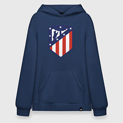 Толстовка-худи оверсайз Atletico Madrid, цвет: тёмно-синий