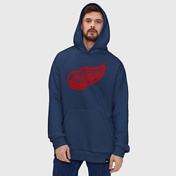 Толстовка-худи оверсайз Detroit Red Wings: Pavel Datsyuk, цвет: тёмно-синий — фото 2