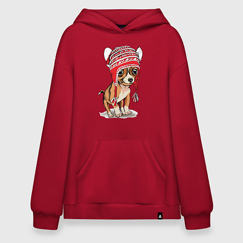 Худи оверсайз Чихуахуа в шапочке / Красный – фото 1