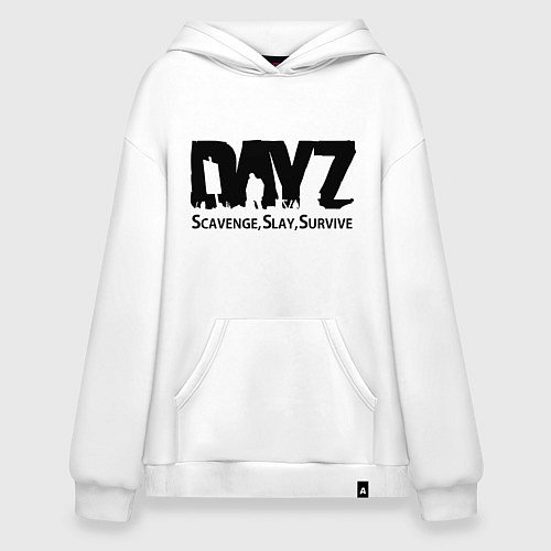 Худи оверсайз DayZ: Slay Survive / Белый – фото 1